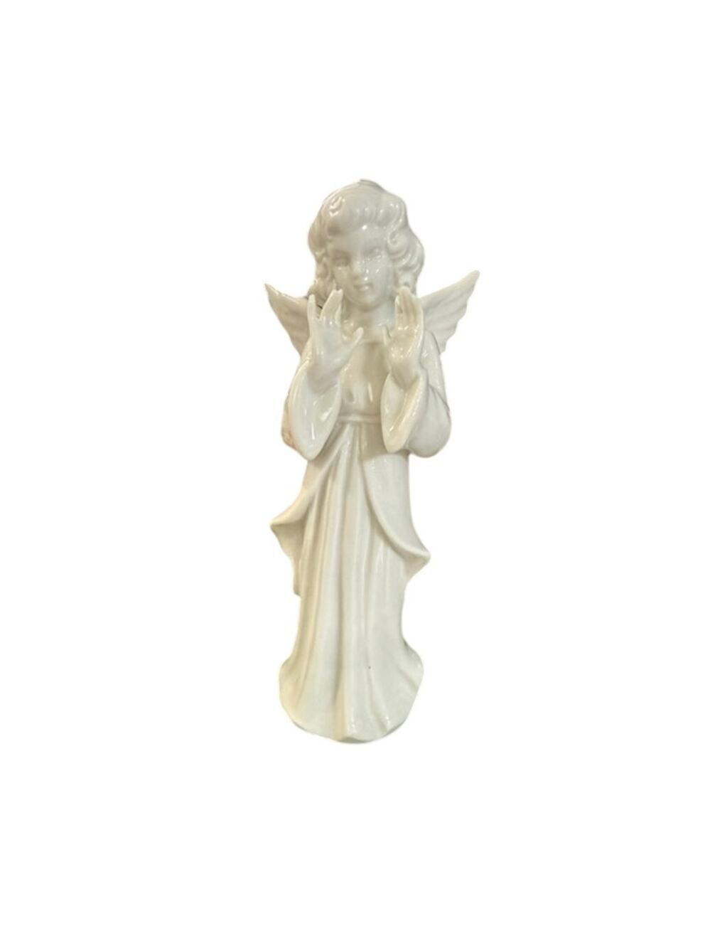 Dresden Porcelain Angel Figurine 5.5" Heavenly Choir Conductor White Germany